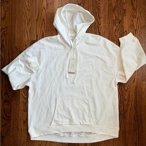 NYDJ Forever Comfort Oversized Hoodie – Vanilla Large NWT